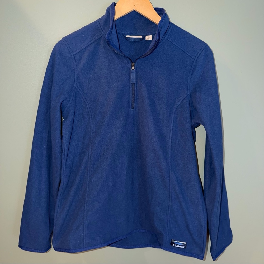 L.L. Bean Gorpcore Blue Fleece Pullover Quarter Zip M EUC